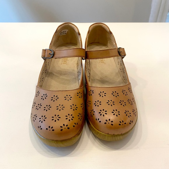Alegria Women's Brown‎ Perforated Leather Rene Cognac Mary Jane Shoes US Size 10 - Picture 5 of 13
